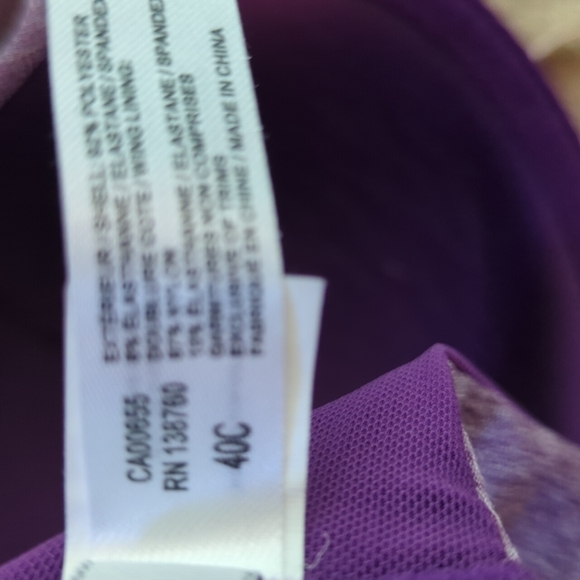 Voglio Lisa Lightly Lined Heathered Purple Plus 40C - Picture 5 of 5